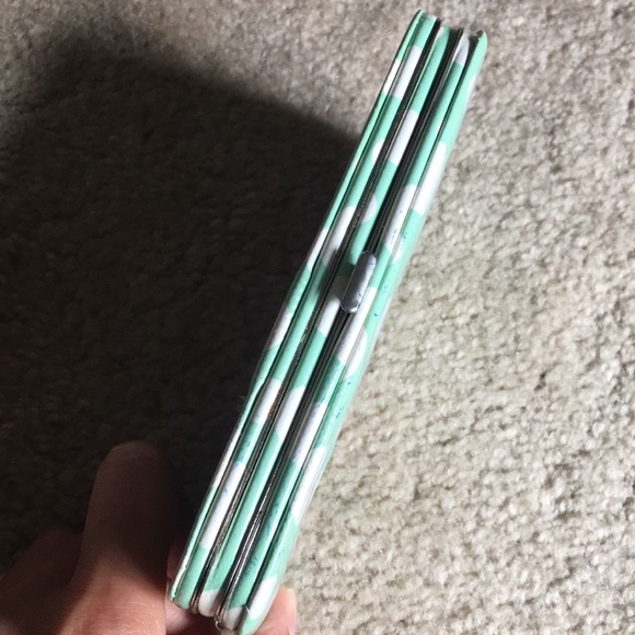 Mint polka dot cellphone wallet - Picture 3 of 7